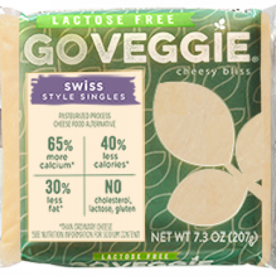 GO Veggie! Lactose Free Swiss Cheese Slices, 8 oz