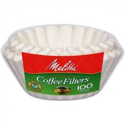 Melitta 8-12 Cups Coffee Filters Basket, 100 ct