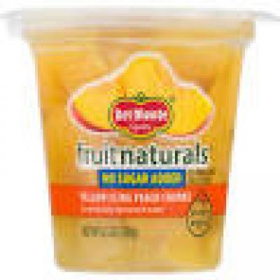 Del Monte Fruit Naturals Peach Yellow Cling, Chunks, No Sugar Added 6.5 oz