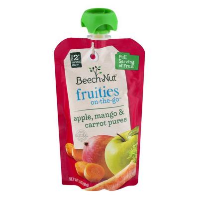 Beech-Nut Fruities On-The-Go Apple Mango and Carrot Puree, 3.5 oz