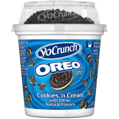 YoCrunch - Cookies 'n Cream with Oreo Cookie Pieces Lowfat Yogurt, 6 oz