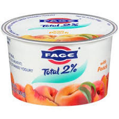 Fage Total 2% Milkfat with Peach, 5.3 oz