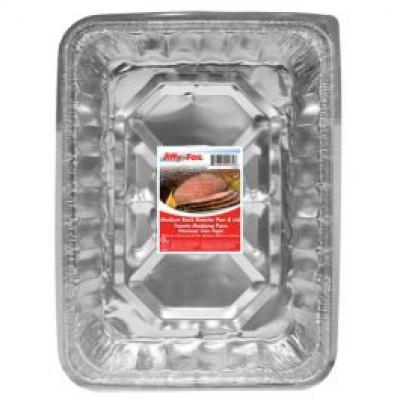 Jiffy Foil Medium Rack Roaster Pan and Lld, 1 ct