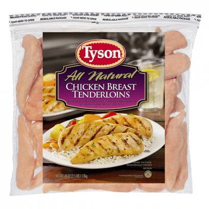 Tyson All Natural Chicken Breast Tenderloin, 2.5 lb