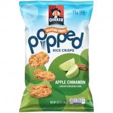 Quaker Popped Apple Cinnamon Flavored Rice Crisps, 3.52 oz