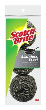 Scotch-Brite Stainless Steel Scouring Pad, 3-Pack