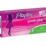 Playtex Gentle Glide Tampons With Comfortable Plastic Applicator Regular Absorbency Fresh Scent 8-Count