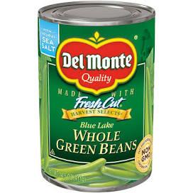 Del Monte Whole Green Beans, 14.5 oz