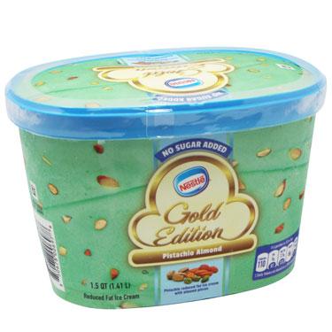 Nestle Gold Edition No Sugar Added Pistachio Ice Cream, 48 oz 