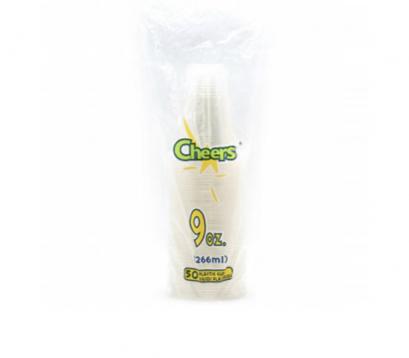 Cheers Plastic Cups, 9 ounce, 50 ct