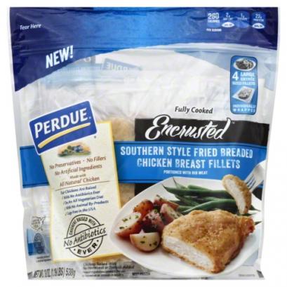 Perdue Encrusted Southern Style Fried Breaded Chicken Breast Fillets, 19 oz