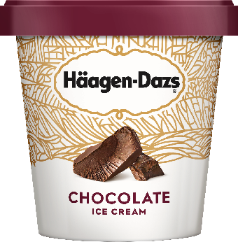 Haagen Dazs Chocolate Ice Cream, 1 quart