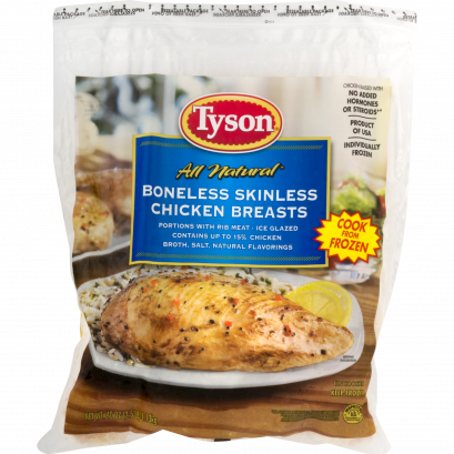 Tyson All Natural Chicken Breasts (IQF), 2.5 lbs