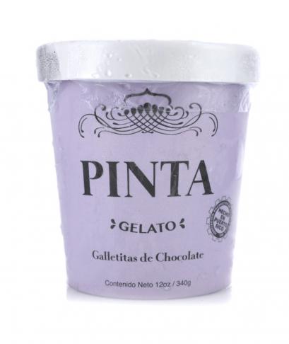 Pinta Gelato Galletitas de Chocolate, 12 oz