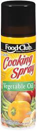 Food Club Cooking Spray No-Stick, Vegetable Oil, 6 oz