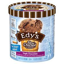 Edys Slow Churned Ice Cream Triple Chocolate No Sugar Added, 1.5 quart