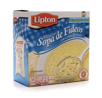 Lipton Sopa de Fideos, Bajó en Sodio, 7.2 oz