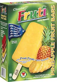 Chunks O' Fruti® Frozen Fruit Bars - Pineapple