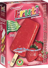 Chunks O' Fruti® Frozen Fruit Bars - Strawberry