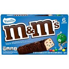 M&M Ice Cream Bars Vanilla, 6 ct