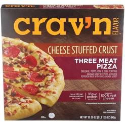 Crav’n Flavor Cheese Stuffed Crust Three Meat Pizza, 33.35 oz