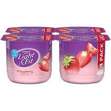 Dannon Light 'n Fit Strawberry 5.3 oz 4 pack