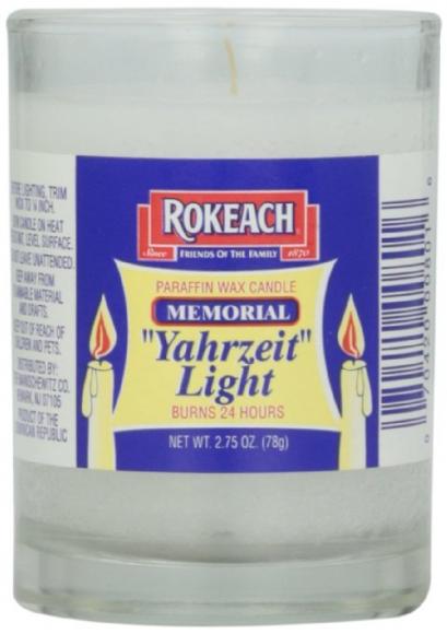 Rokeach Memorial Yahrzeit Tumbler, 1 ct