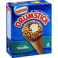 Nestle DRUMSTICK Vanilla Caramel Frozen Dessert Cones, 4 ct