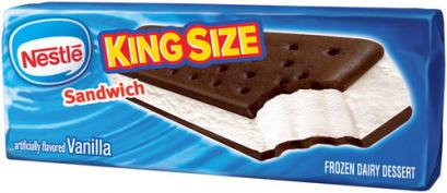 Nestle Ice Cream Sandwich King Size, Vanilla, 6 oz