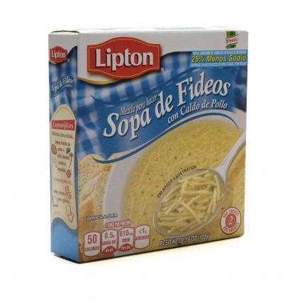 Lipton Sopa de Fideos, Bajó en Sodio, 3.6 oz