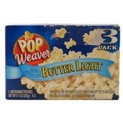 Pop Weaver Popcorn Light Butter Regular 3-Pack, 9.6 oz