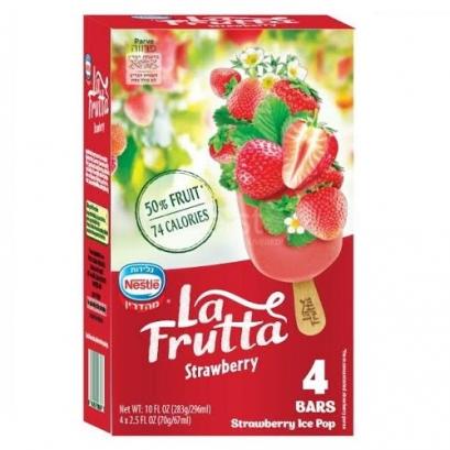 La Frutta Strawberry Ice Pop, 4 ct