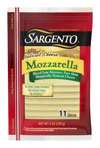 Sargento Mozzarella Cheese Slices, 8 oz