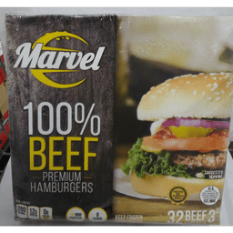 Marvel 100 % All Beef Hamburger, 6 lbs