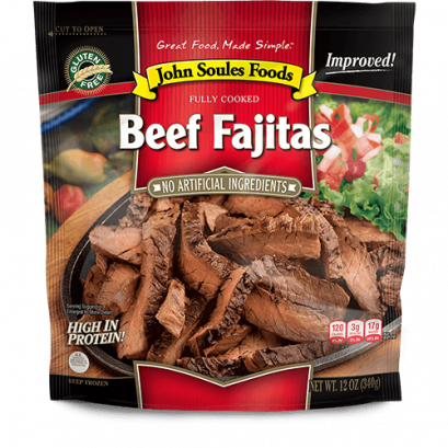 John Soules Foods Fully Cooked Beef Fajitas, 12 oz