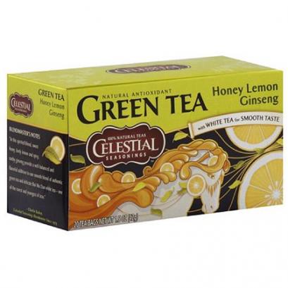 Celestial Seasonings Green Tea Honey Lemon Ginseng, 20 ct