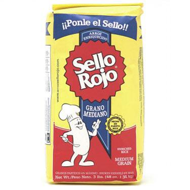 Sello Rojo Arroz Grano Mediano, 3 lbs