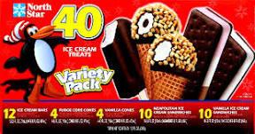 North Star Variety Pack Ice Cream Treats, 40 ct