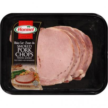 Hormel Pork Smoked, Bone-In, Thin Cut, Chops, 15 oz