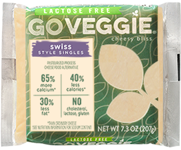 GO Veggie! Lactose Free Swiss Cheese Slices, 8 oz