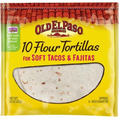 Old El Paso Flour Tortillas - Soft Tacos & Fajitas, 10 ct 8.2 oz