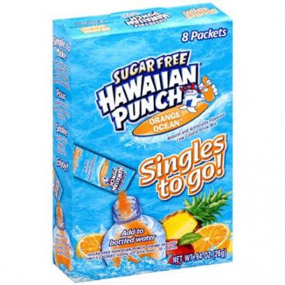 Hawaiian Punch Singles To Go! Drink Mix Orange Ocean Sugar Free, 8 ct