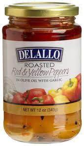 DeLallo Yellow and Red Peppers with Garlic, 12 oz